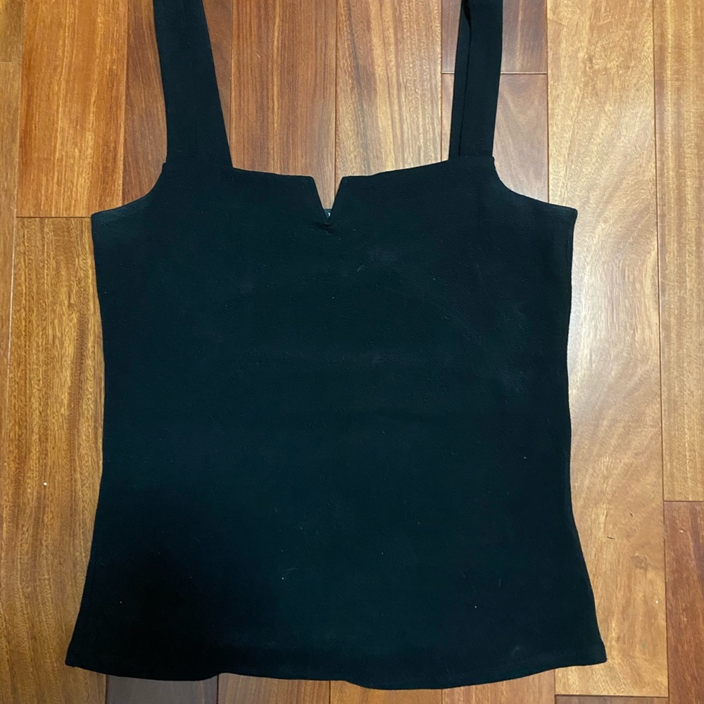 Elegant Black Women's Square Neck Top